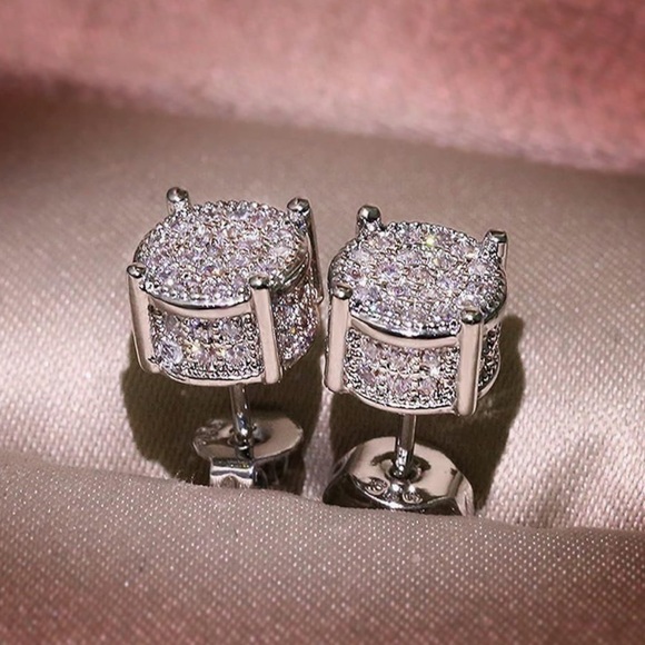 18k Plated Stud Earrings - Picture 2 of 3